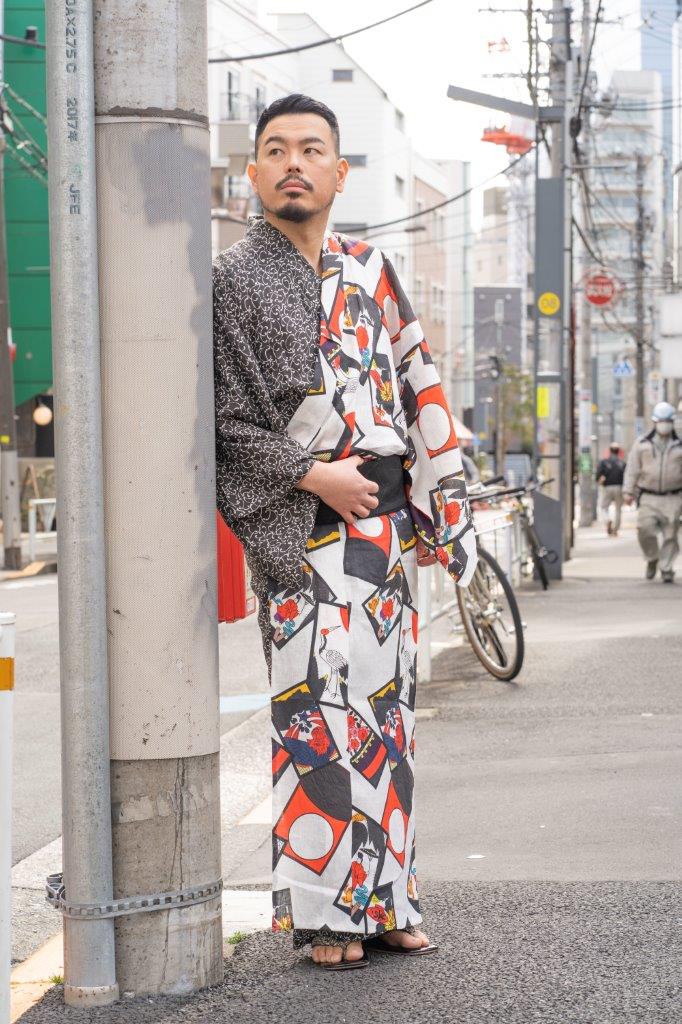 LK1 花札片身替 松桐坊主 – ROBE JAPONICA ONLINE SHOP