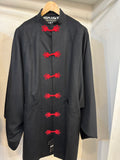 China coat  - CASHMERE BK /BK チャイナキモノコート