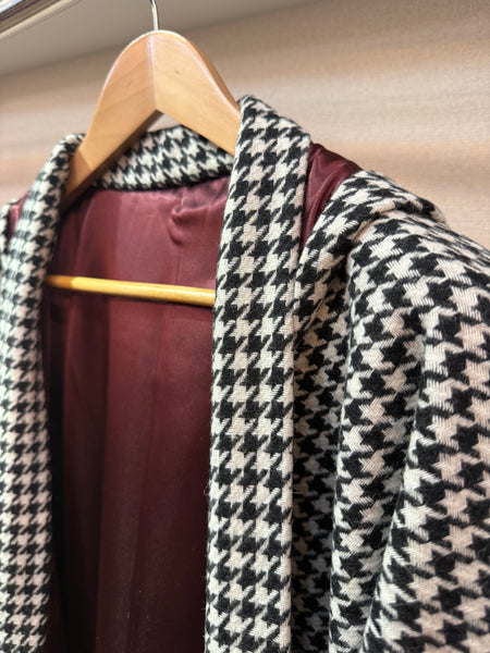 フーディー長羽織　千鳥ブラウン