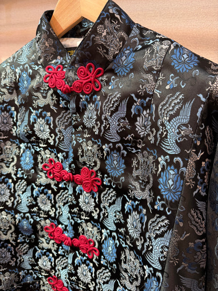 チャイナコート　鳳凰と龍 BLACK