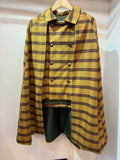 Inverness coat mastard check/khaki