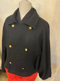 Bicolor coat - cashmere BK w/ RED boa-fleece