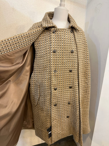 Inverness coat LONG  -tweed #3 beige
