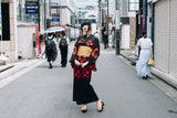 【おはしょり丈 レディース Fサイズ】THUNDERCAT YUKATA - HORIZONTAL 横段
