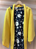 フーディー長羽織 イエローウール　緊縛