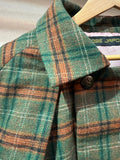 Inverness coat  green check /pink