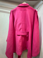 Trench cape coat  MELTON PINK