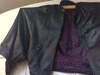 Moto jacket leather haori BLACK ライダースジャケット シングル