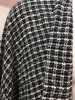 Haori jacket black white tweed