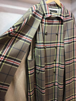 Inverness coat checked wool