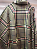 Inverness coat checked wool