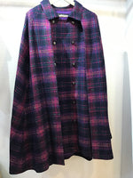 Inverness coat checked tweed