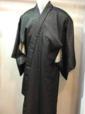 Kimono black/grey double chiffon
