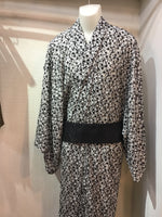Kimono Lace Black & White flower lace and white double