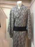 Kimono Lace Black & White flower lace and white double