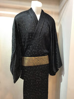 Kimono  double chiffon black X white