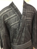 Kimono  net & stripe black