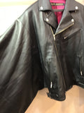 Moto jacket leather haori BLACK ライダースジャケット ダブル