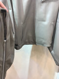 Moto jacket single leather haori GRAY ライダースジャケット
