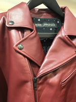 Moto jacket double dark red