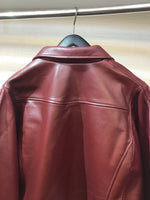 Moto jacket double dark red