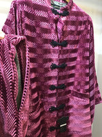 China coat purple cut velvet チャイナキモノコート