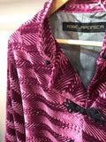 China coat purple cut velvet チャイナキモノコート