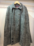 Inverness coat tweed herringbone