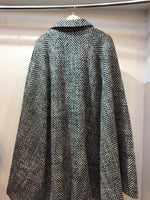 Inverness coat tweed herringbone