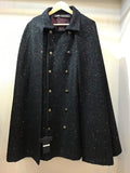 Inverness coat tweed black